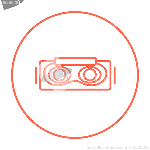 Image of Virtual reality headset line icon.