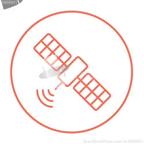 Image of Satellite line icon.