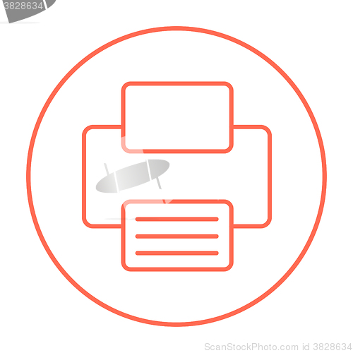 Image of Printer line icon.