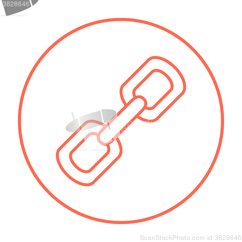 Image of Chain links line icon.