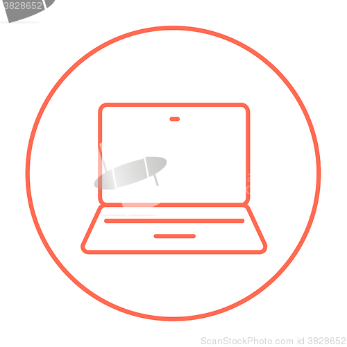 Image of Laptop line icon.