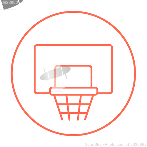 Image of Basketball hoop line icon.