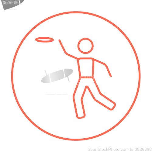 Image of Frisbee line icon.