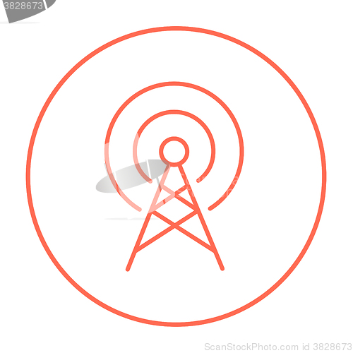 Image of Antenna line icon.