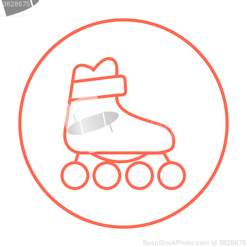 Image of Roller skate line icon.