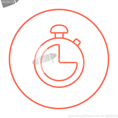 Image of Stopwatch line icon.