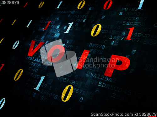 Image of Web design concept: VOIP on Digital background