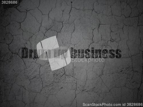 Image of Finance concept: Drum up business on grunge wall background