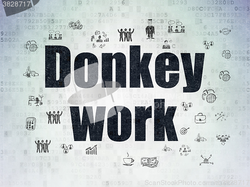 Image of Business concept: Donkey Work on Digital Paper background