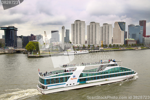 Image of ROTTERDAM, THE NETHERLANDS - 18 AUGUST: View from Erasmus bridge