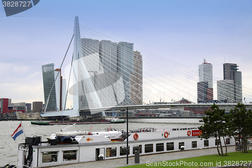 Image of ROTTERDAM, THE NETHERLANDS - 18 AUGUST: Rotterdam is a city mode