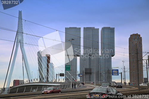Image of ROTTERDAM, THE NETHERLANDS - 18 AUGUST: Rotterdam is a city mode