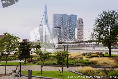 Image of ROTTERDAM, THE NETHERLANDS - 18 AUGUST: Rotterdam is a city mode