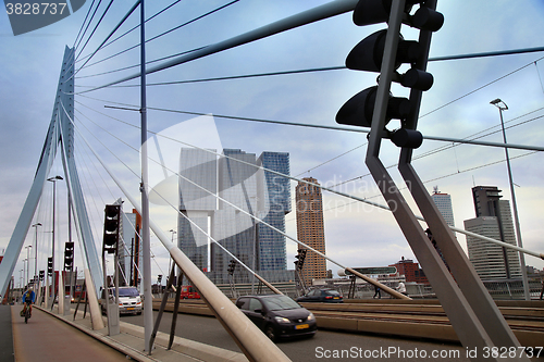 Image of ROTTERDAM, THE NETHERLANDS - 18 AUGUST: Rotterdam is a city mode