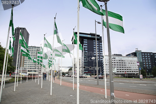 Image of ROTTERDAM, THE NETHERLANDS - 18 AUGUST: Rotterdam is a city mode