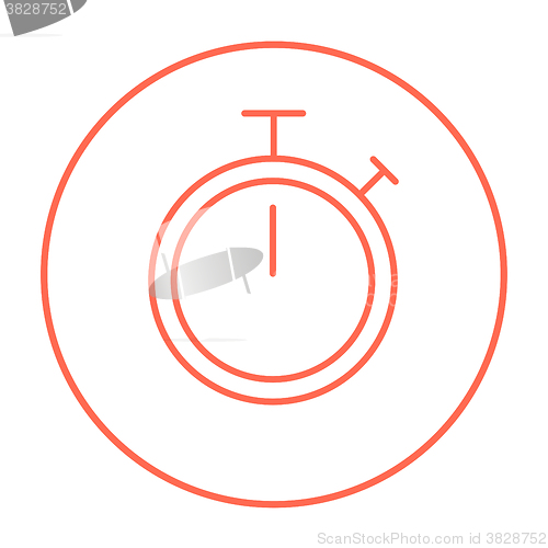 Image of Stopwatch line icon.