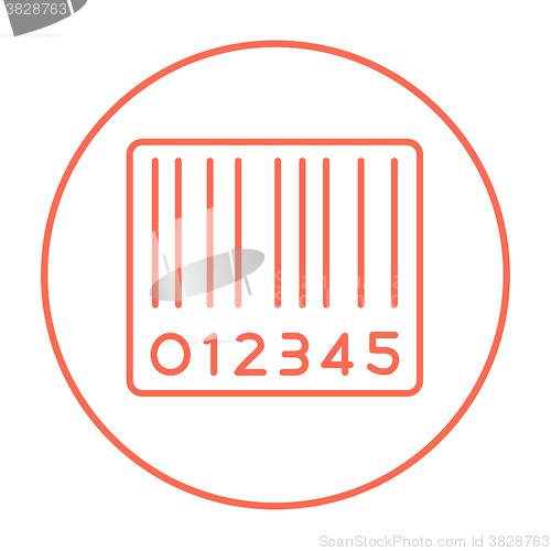 Image of Barcode line icon.