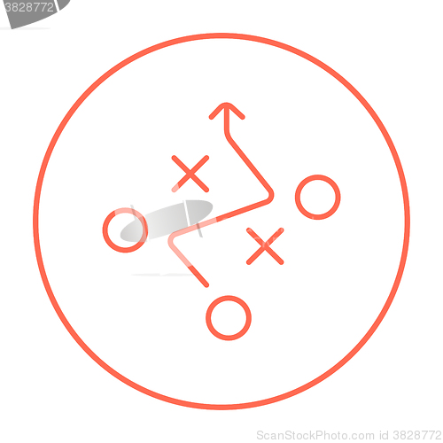 Image of Tactical plan line icon.