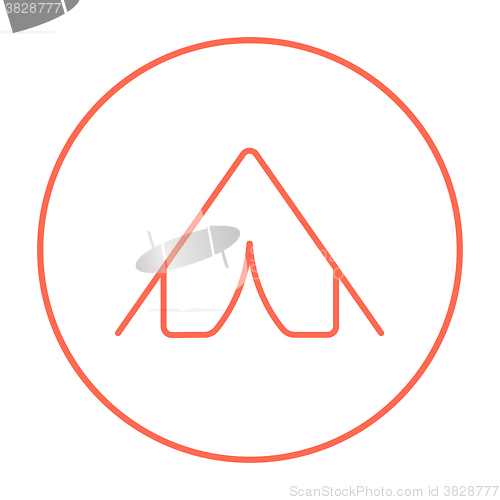 Image of Tent line icon.