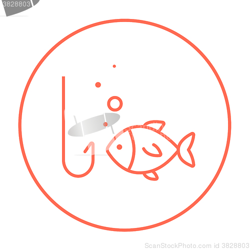 Image of Fish with hook line icon.