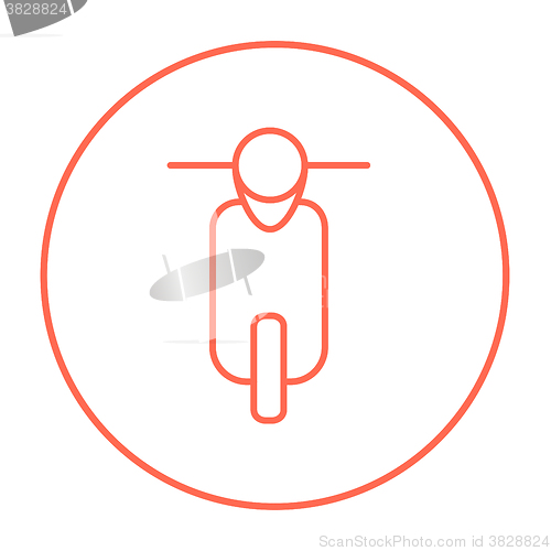 Image of Scooter line icon.