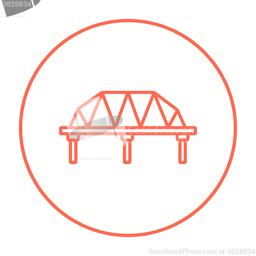 Image of Rail way bridge line icon.