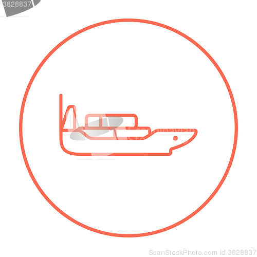 Image of Cargo container ship line icon.