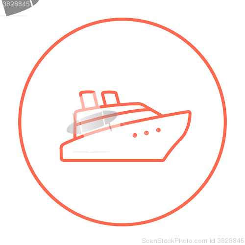 Image of Cruise ship line icon.