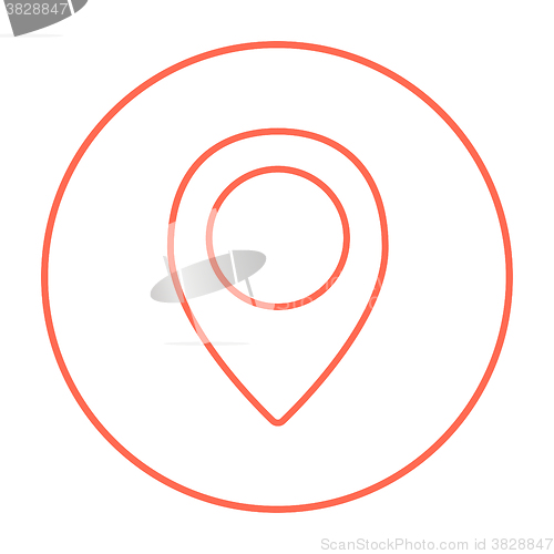 Image of Map pointer line icon.