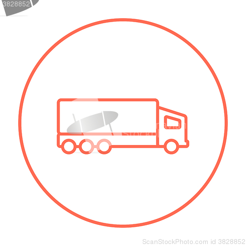 Image of Delivery truck line icon.