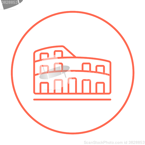 Image of Coliseum line icon.