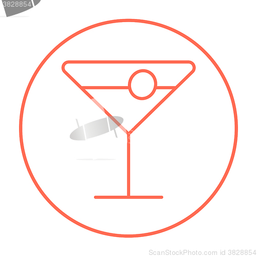 Image of Cocktail glass line icon.