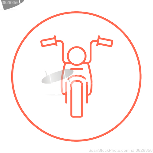 Image of Motorcycle line icon.