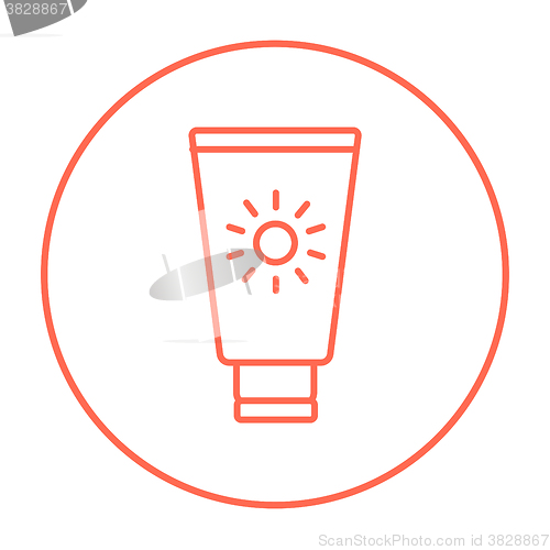 Image of Sunscreen line icon.