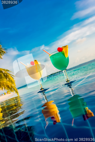 Image of Cocktail near the swimming pool