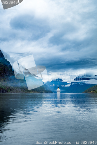 Image of Cruise Liners On Hardanger fjorden