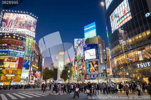 Image of Pedestrians at Shibuya Crossing, Tokio, Japan