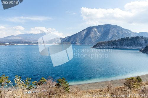 Image of Fujisan and Lake Motosu