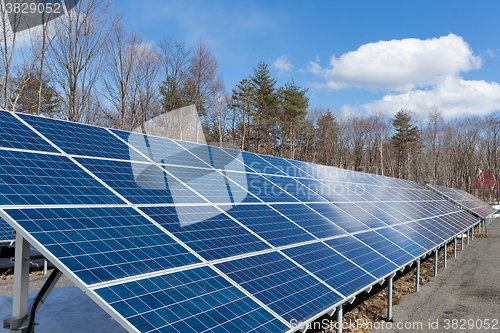 Image of Solar panel in countryside