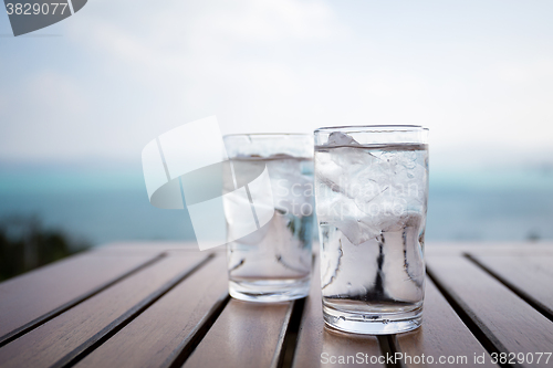 Image of Glass of water at restaurant