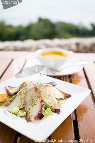 Image of Appetizer, octopus sashimi and soup