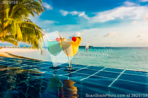 Image of Cocktail near the swimming pool