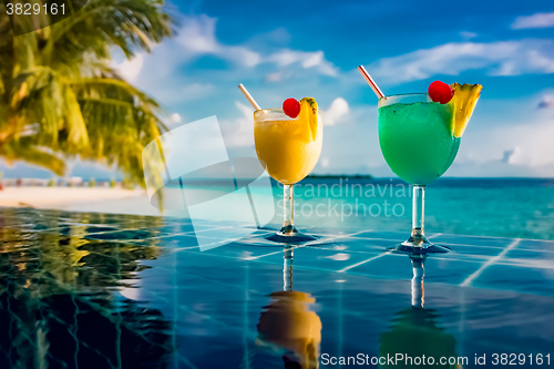 Image of Cocktail near the swimming pool