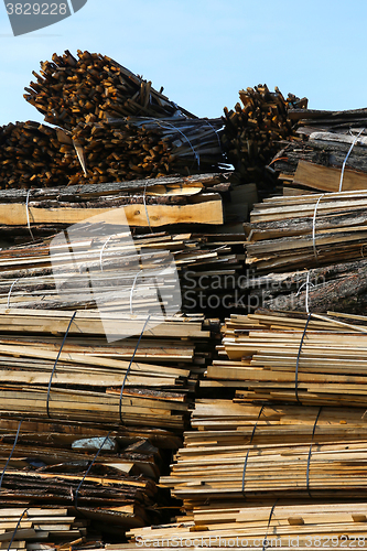 Image of Pile of wooden boards