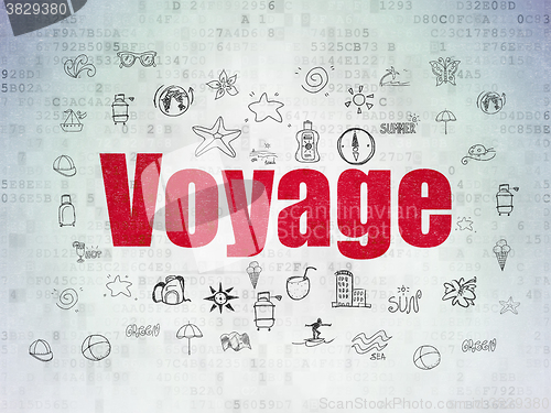Image of Vacation concept: Voyage on Digital Paper background