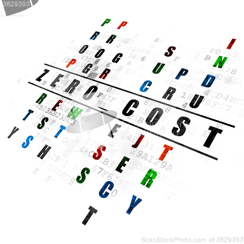 Image of Finance concept: Zero cost in Crossword Puzzle