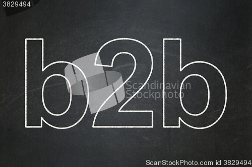 Image of Business concept: B2b on chalkboard background