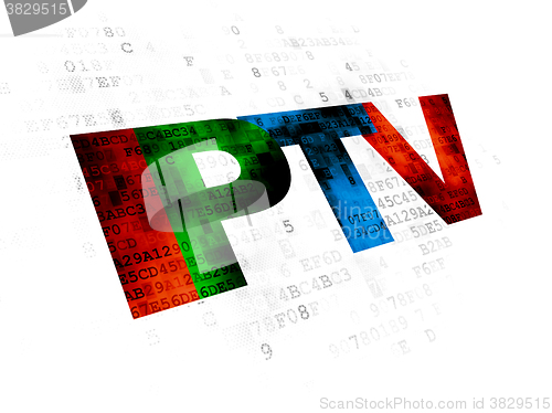 Image of Web design concept: IPTV on Digital background