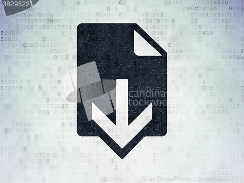 Image of Web design concept: Download on Digital Paper background