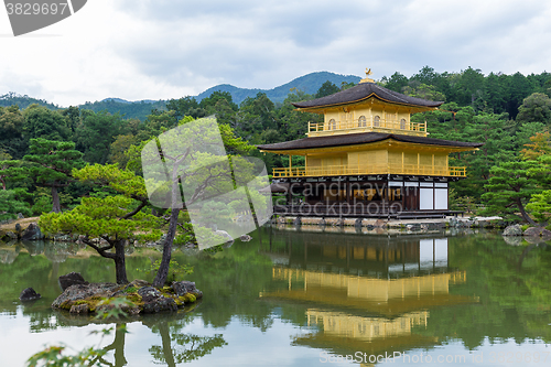 Image of Golden Pavilion Kinkakuji Temple in Kyoto Japan